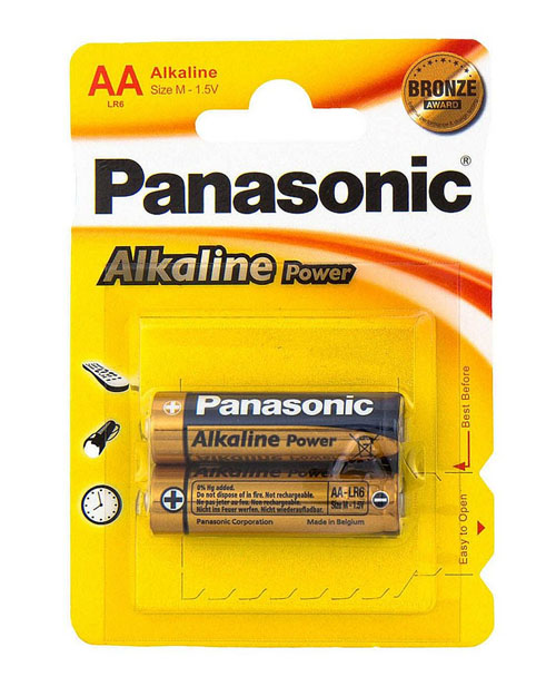 Panasonic  Батарейка щелочная  Alkaline Power АА/2B