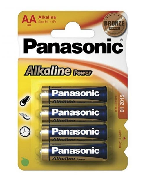 Panasonic  Батарейка щелочная  Alkaline Power AA/4B
