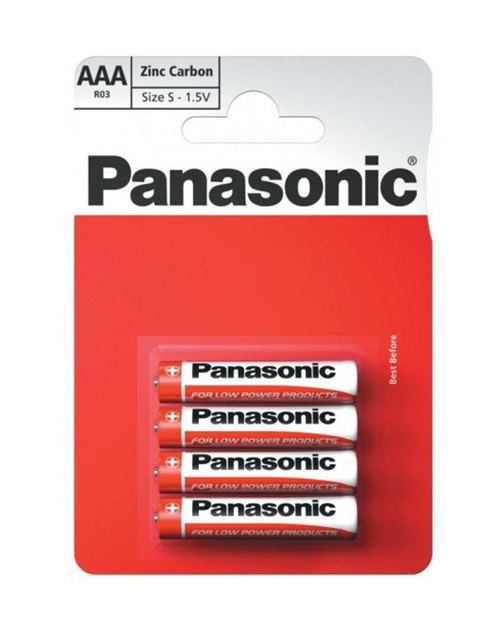 Panasonic  Батарейка солевая  Red Zinc ААА/4B
