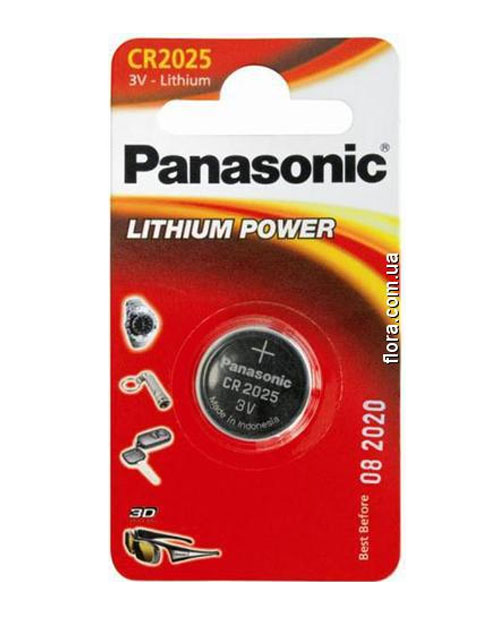 Батарейка дисковая литиевая PANASONIC CR-2025/1B