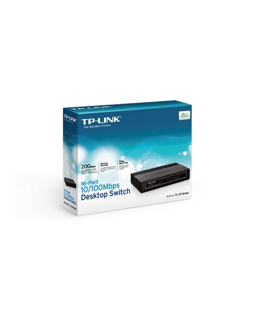 TP-Link TL-SF1016D 16-портовый 10/100 Мбит/с настольный коммутатор - фото 1