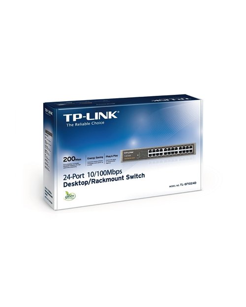 TP-Link TL-SF1024D 24-портовый Fast Ethernet настольный/монтируемый в стойку коммутатор TP-Link TL-SF1024D 24-портовый Fast Ethernet настольный/монтируемый в стойку коммутатор