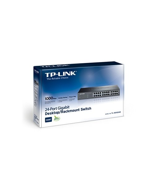 TP-Link TL-SG1024D 24-портовый гигабитный настольный/монтируемый в стойку коммутатор - фото 3