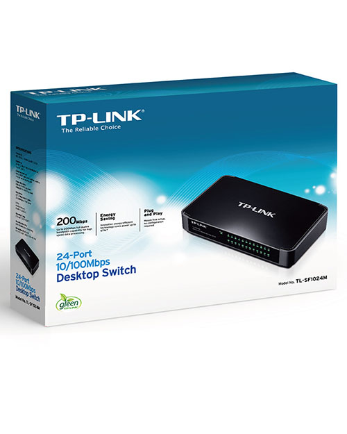 TP-Link TL-SF1024M 24-портовый 10/100 Мбит/с настольный коммутатор - фото 3