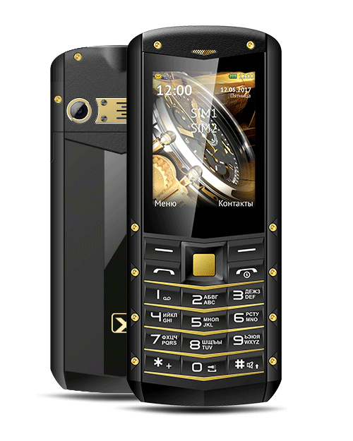 Texet  Мобильный телефон TM-520R цвет черный-желтый