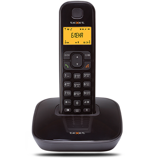 Texet  Бесшнуровой телефонный аппарат  TX-D6705A черный