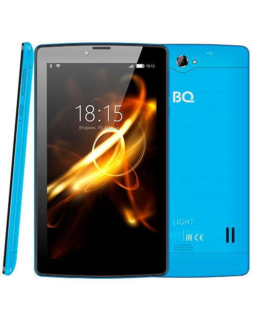 BQ  Планшет -7083G Light Blue 3G (7", 1024*600, TN, 4*1.0Ghz,  1+8Гб, GPS, 7.0)