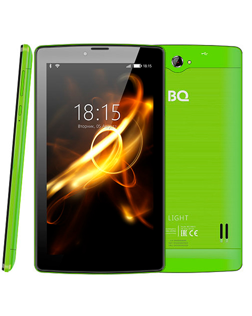 BQ  Планшет -7083G green 3G (7", 1024*600, TN, 4*1.0Ghz,  1+8Гб, GPS, 7.0)