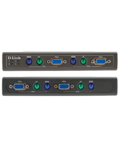 D-Link   DKVM-4K/B2A 4-порт переключатель KVM с портами PS/2 и VGA
