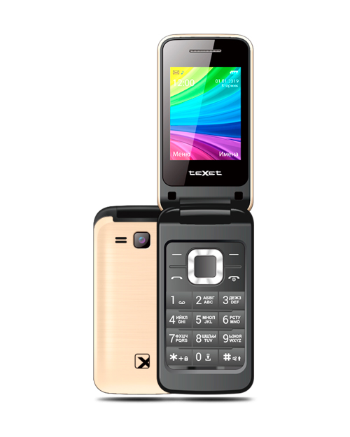 Texet  Мобильный телефон  TM-204 цвет шампань