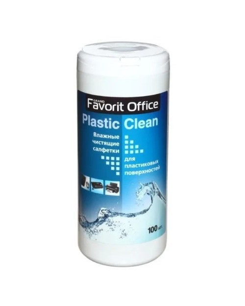 FAVORIT OFFICE  F230007 "" Plastik Clean, влажные салфетки для пластика, туба 100 салфеток