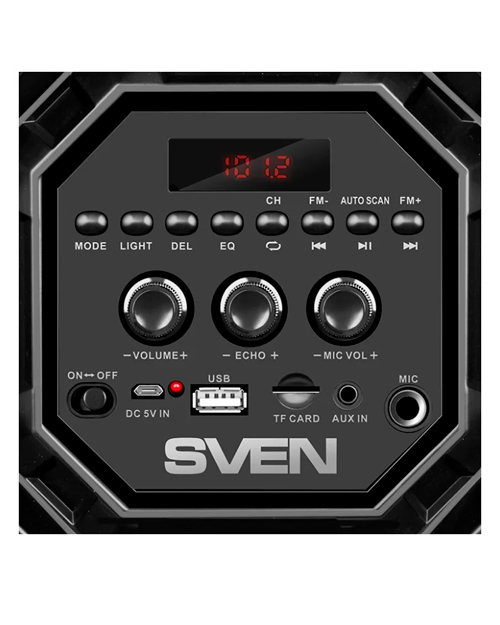 SVEN PS-550, черный, акустическая система 36W, Bluetooth, FM, USB, microSD, LED-display, 2000mA*h - фото 4