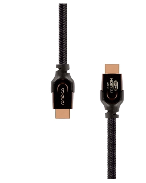 Rombica   кабель для видео DX10 HDMI to HDMI, 2.1, 1 м., черно-оранжевый