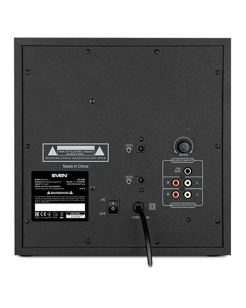 SVEN Колонки MS-2085 черный ( 60W, FM, USB/SD, Display, RC, Bluetooth) - фото 4