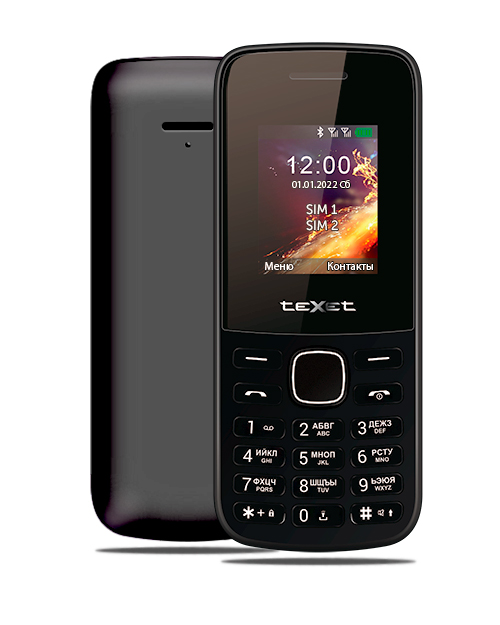 Texet  Мобильный телефон  TM-117 цвет черный
