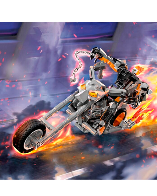 Lego 76245 Супер Герои Призрачный гонщик с роботом и мотоциклом - фото 4