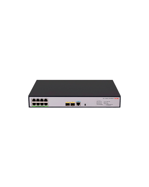 Коммутатор H3C S1850V2-10P-HPWR-EI L2 Ethernet Switch with 8*10/100/1000BASE-T PoE+ Ports (AC 125W) and 2*1000BASE-X SFP Ports,(AC) - фото 1