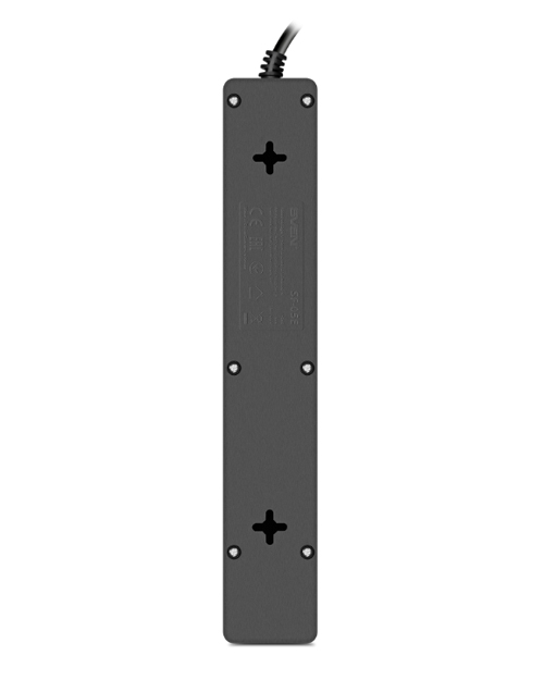SVEN Сетевой фильтр Surge Protector SF-05E 5,0 m, (5 sockets) black - фото 3