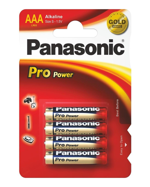 Panasonic  Батарейка щелочная  Pro Power AAA/4B