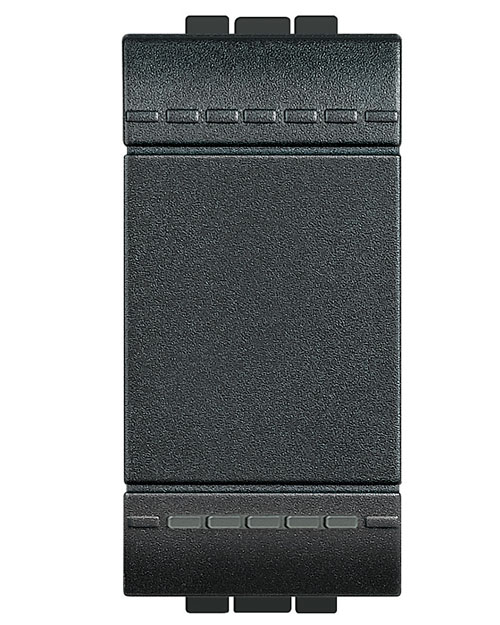Legrand   L4005A LivingLight Кнопка с автоматическими клемами, размер 1 модуль, цвет антрацит