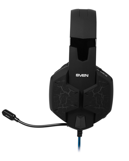 SVEN AP-U980MV Игровые стереонаушники с микрофоном черный-синий (USB, LED, 7.1) - фото 4