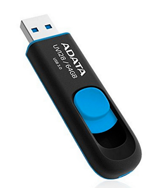 ADATA   DashDrive UV128, 64GB, UFD 3.1, Blue (AUV128-64G-RBE)