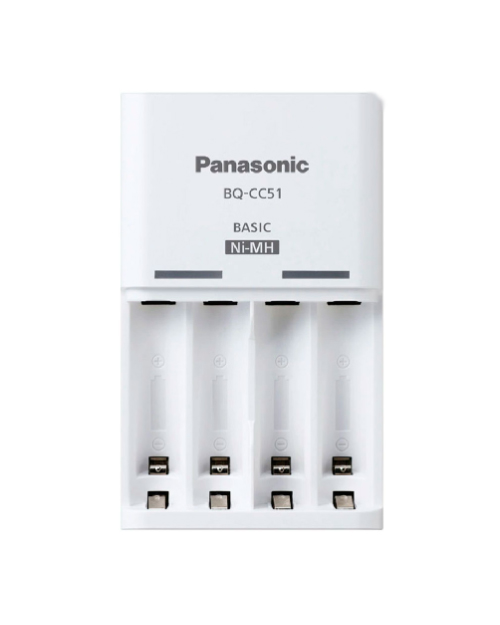 Panasonic  Зарядное устройство  Basic BQ-CC51E /Заряжаемые аккумуляторы: AA x 2 или 4 / AAA x 2 или 4