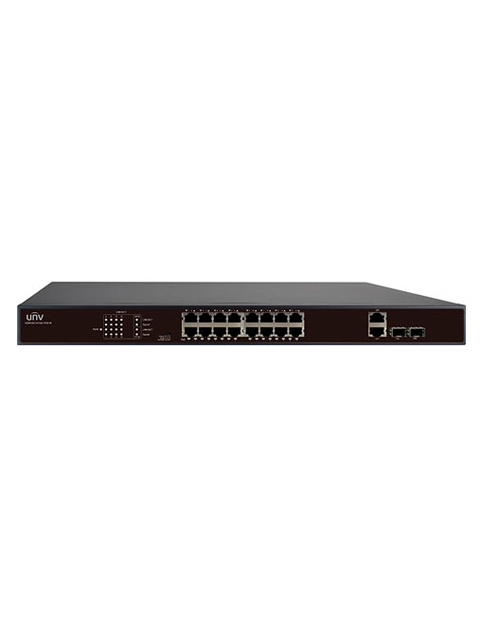 UNV NSW2010-16T2GC-POE-IN 16×100Mbps PoE ports (RJ45)+2×1000Mbps Combo ports - фото 1
