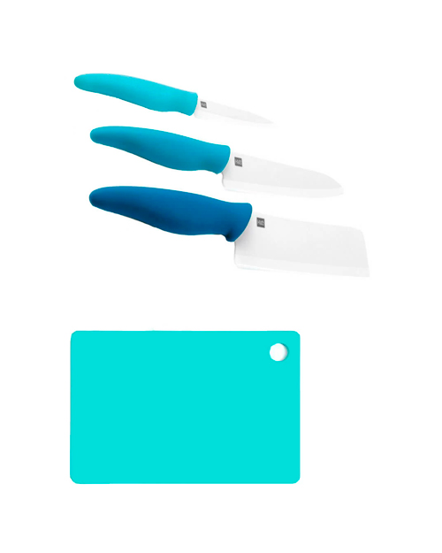 Xiaomi  Набор керамических кухонных ножей с доской Huohou