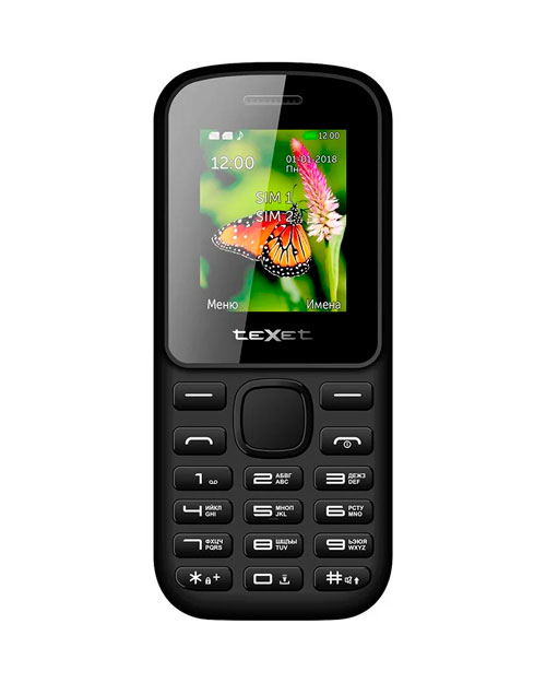 Texet  Мобильный телефон  TM-130 цвет черный-красный