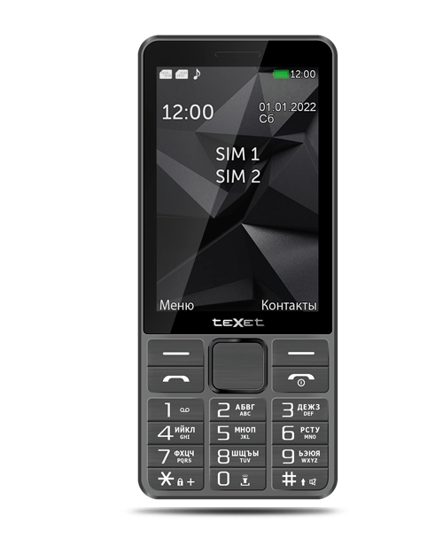 Мобильный телефон teXet TM-D324 цвет серый