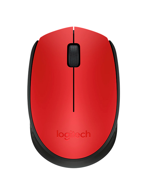 Logitech  Беспроводная мышь  m170 red